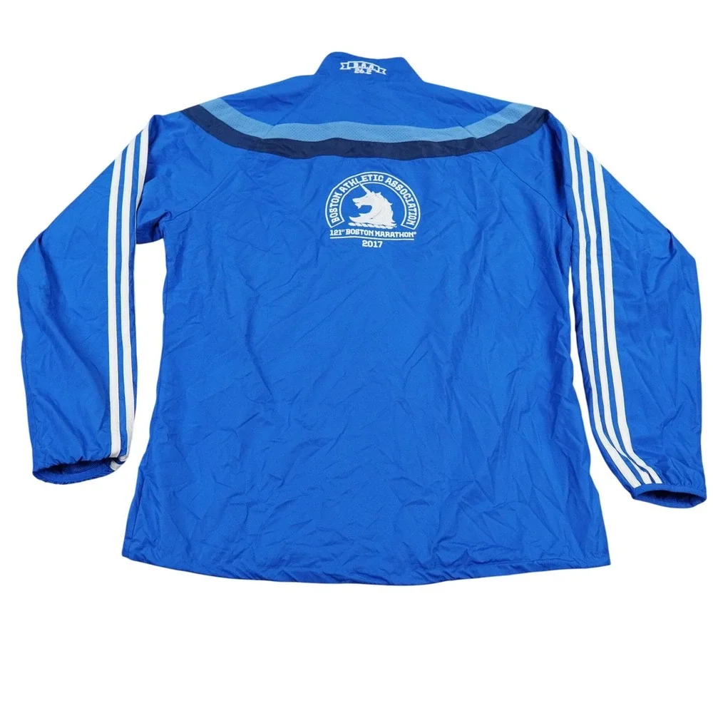 Adidas 2017 Boston Marathon Jacket 2014 Shirt Lot Mens Large Blue Unicorn Logo
